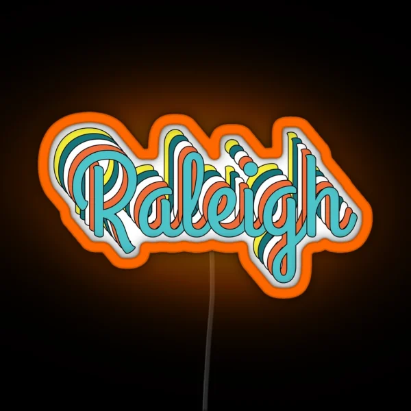 Raleigh Retro RGB Neon Sign