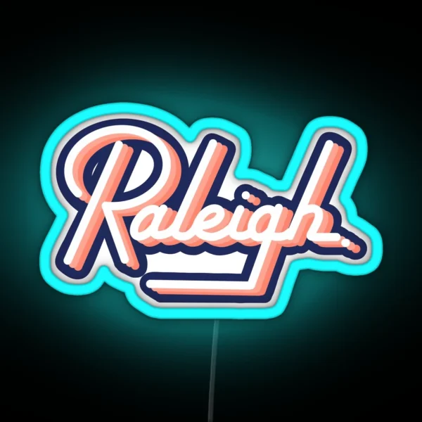 Raleigh Retro RGB Neon Sign