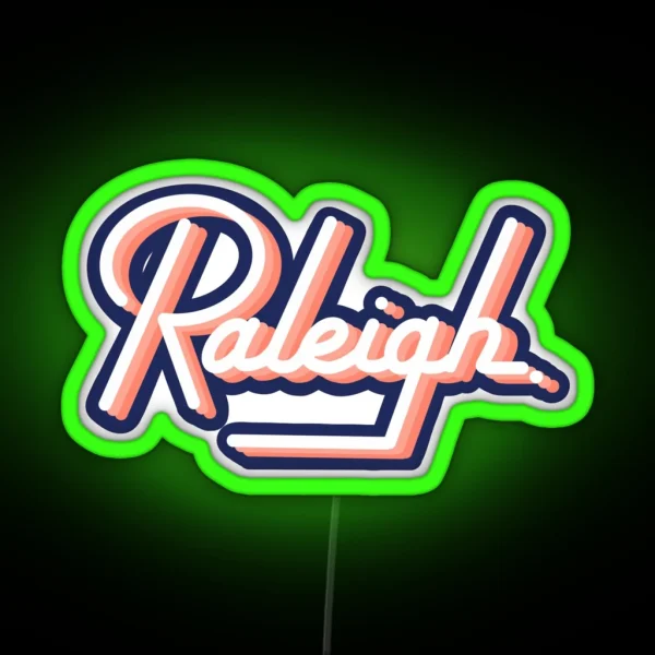 Raleigh Retro RGB Neon Sign