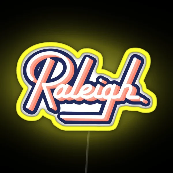 Raleigh Retro RGB Neon Sign