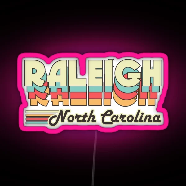 Raleigh Town Retro RGB Neon Sign