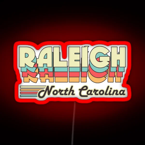 Raleigh Town Retro RGB Neon Sign
