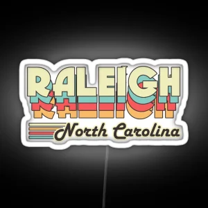 Raleigh Town Retro RGB Neon Sign