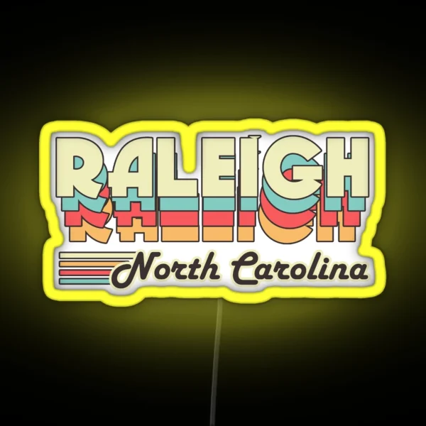 Raleigh Town Retro RGB Neon Sign