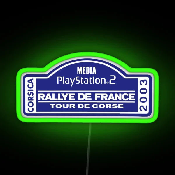 Rallye De France Tour De Corse 2003 RGB Neon Sign