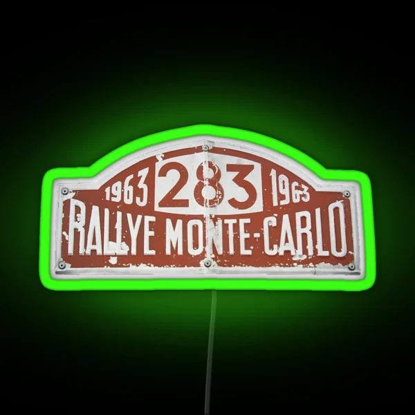 Rallye Monte Carlo 1963 RGB Neon Sign