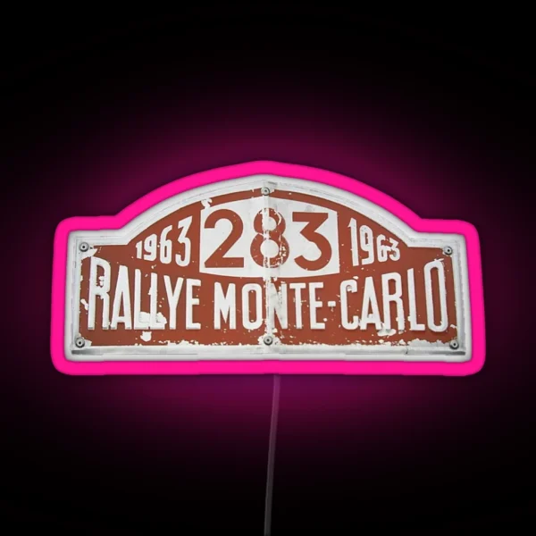 Rallye Monte Carlo 1963 RGB Neon Sign