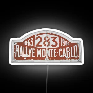 Rallye Monte Carlo 1963 RGB Neon Sign