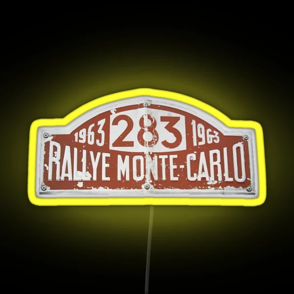 Rallye Monte Carlo 1963 RGB Neon Sign