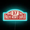rallye monte carlo 1964 sign neon rgb blue