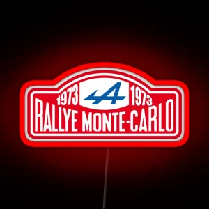 RALLYE MONTE CARLO 1973 ALPINE PLATE RGB Neon Sign