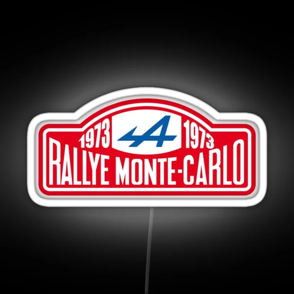 RALLYE MONTE CARLO 1973 ALPINE PLATE RGB Neon Sign