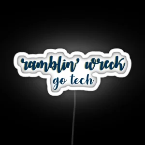 Ramblin Wreck Go Tech RGB Neon Sign