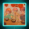 Ramen Date Night Neon Sign with RGB Lighting in a Japanese Restaurant Setting.