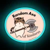 RGB Neon Sign Displaying 'Axe of Kindness' - Vibrant and Eye-Catching Design