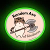RGB Neon Sign Saying 'Axe of Kindness' - Random Acts of Kindness Green Design