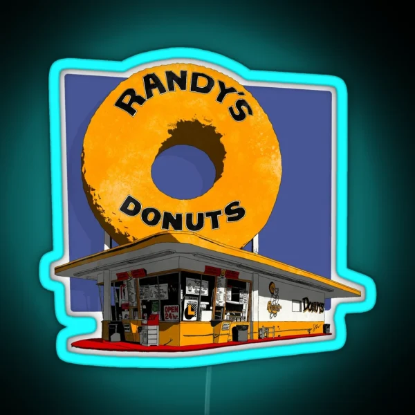 Randy S Donuts Los Angeles Inglewood California RGB Neon Sign