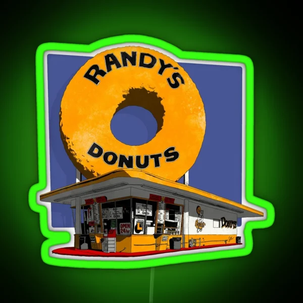 Randy S Donuts Los Angeles Inglewood California RGB Neon Sign