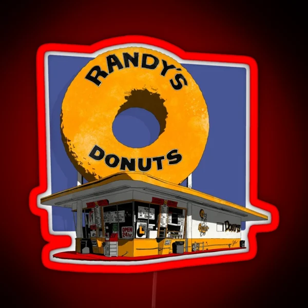 Randy S Donuts Los Angeles Inglewood California RGB Neon Sign