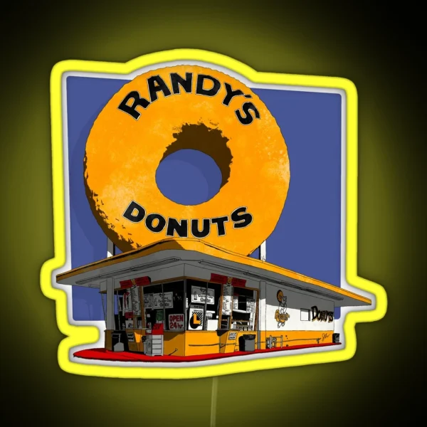 Randy S Donuts Los Angeles Inglewood California RGB Neon Sign