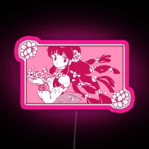 Ranma 1 2 Manga Panel Blooming Shampoo RGB Neon Sign