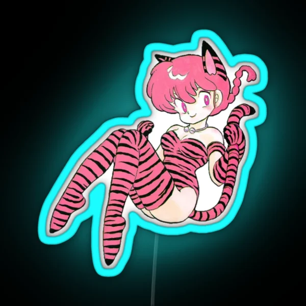 Ranma 1 2 Pink Tiger Ranma RGB Neon Sign