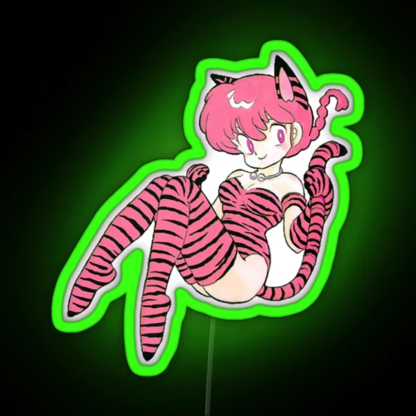 Ranma 1 2 Pink Tiger Ranma RGB Neon Sign