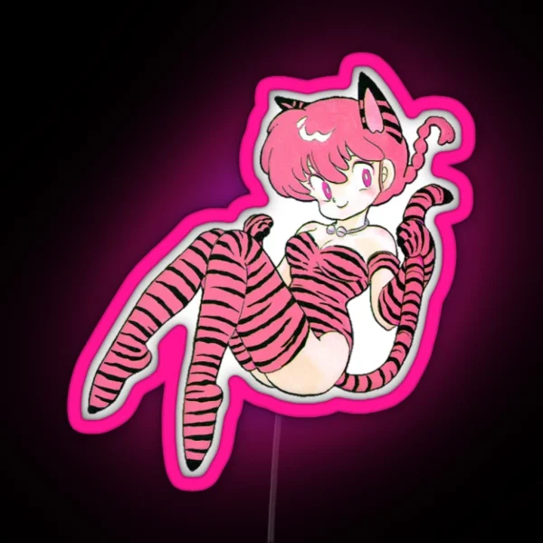 Ranma 1 2 Pink Tiger Ranma RGB Neon Sign