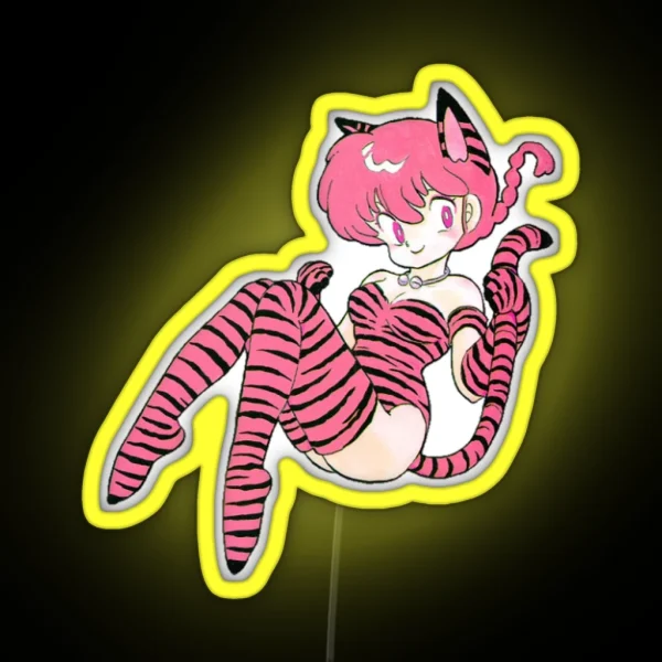 Ranma 1 2 Pink Tiger Ranma RGB Neon Sign