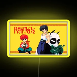 Ranma 1 2 Ranma Saotome And Genma Saotome RGB Neon Sign