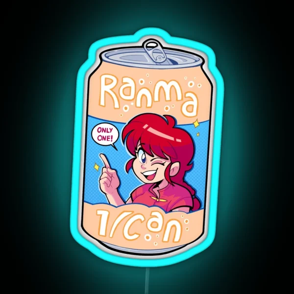 Ranma 1 2 Soda Can RGB Neon Sign
