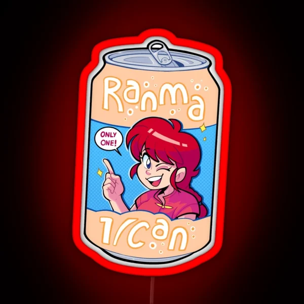 Ranma 1 2 Soda Can RGB Neon Sign
