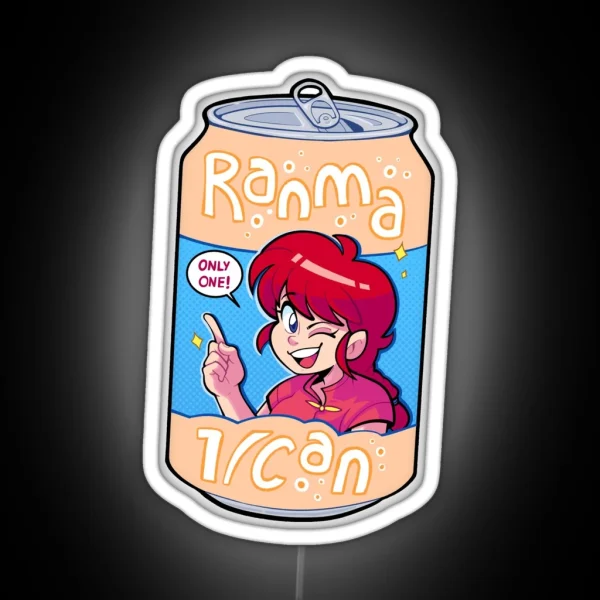 Ranma 1 2 Soda Can RGB Neon Sign