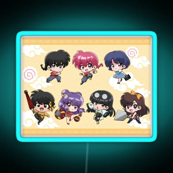 Ranma 1 2 Team Kawaii HD RGB Neon Sign