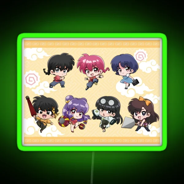 Ranma 1 2 Team Kawaii HD RGB Neon Sign