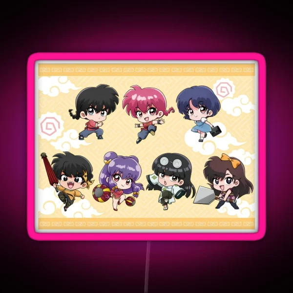 Ranma 1 2 Team Kawaii HD RGB Neon Sign