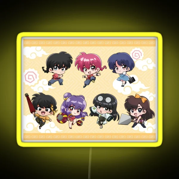 Ranma 1 2 Team Kawaii HD RGB Neon Sign