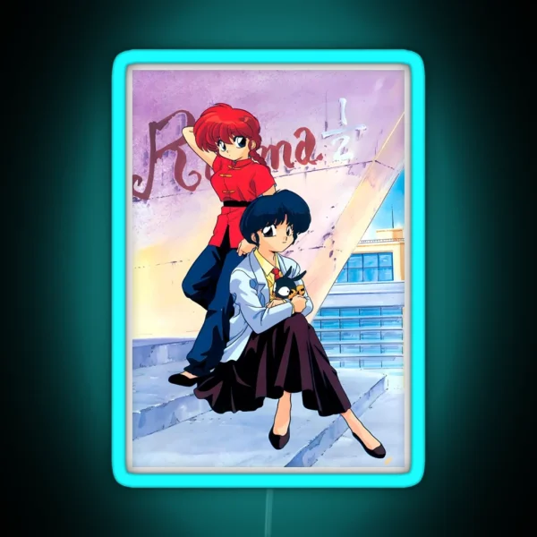Ranma Akane Tendo And P Chan RGB Neon Sign