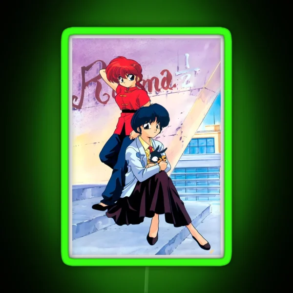 Ranma Akane Tendo And P Chan RGB Neon Sign