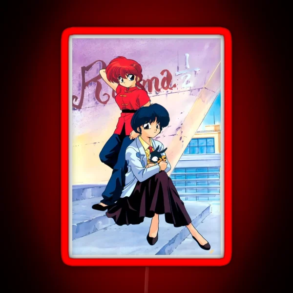 Ranma Akane Tendo And P Chan RGB Neon Sign