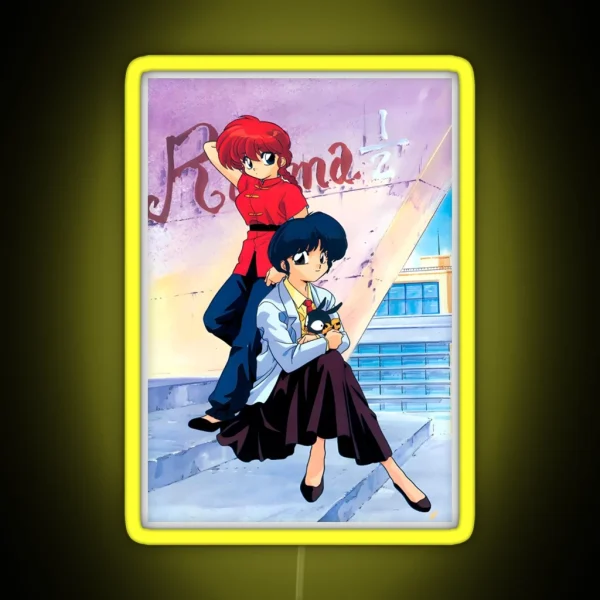 Ranma Akane Tendo And P Chan RGB Neon Sign