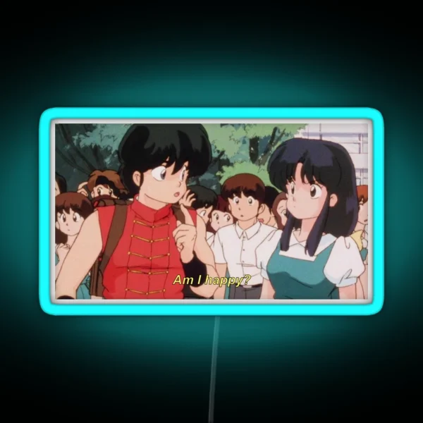 Ranma Am I Happy RGB Neon Sign