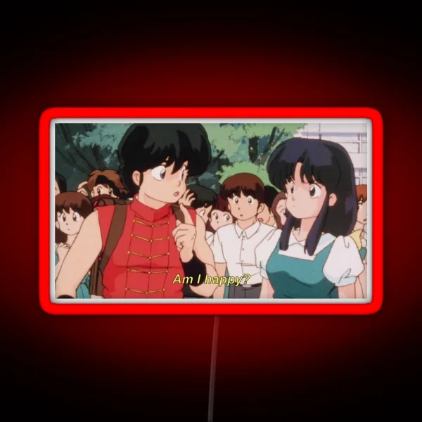 Ranma Am I Happy RGB Neon Sign