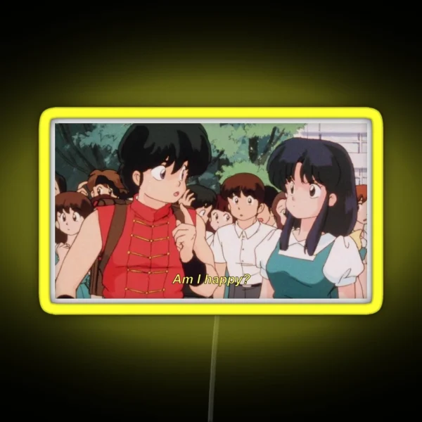 Ranma Am I Happy RGB Neon Sign