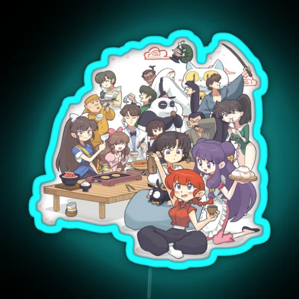 Ranma And Friends Ranma 1 2 Anime RGB Neon Sign