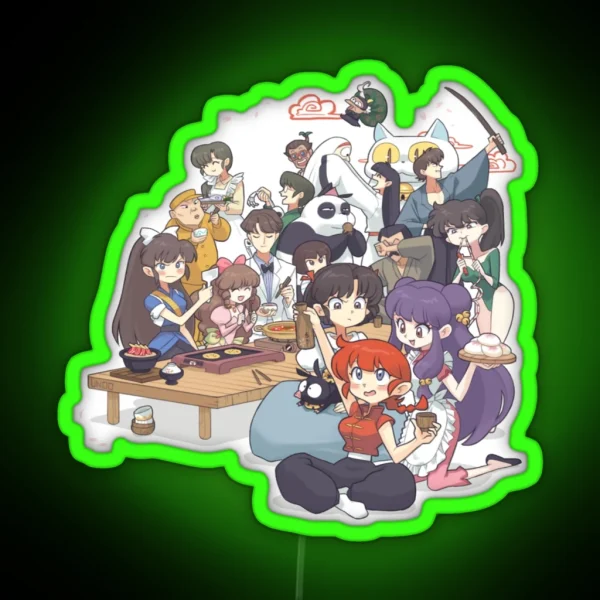 Ranma And Friends Ranma 1 2 Anime RGB Neon Sign