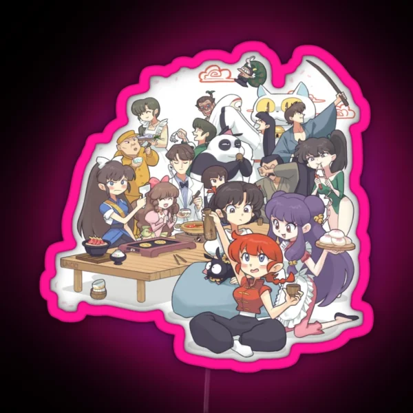 Ranma And Friends Ranma 1 2 Anime RGB Neon Sign