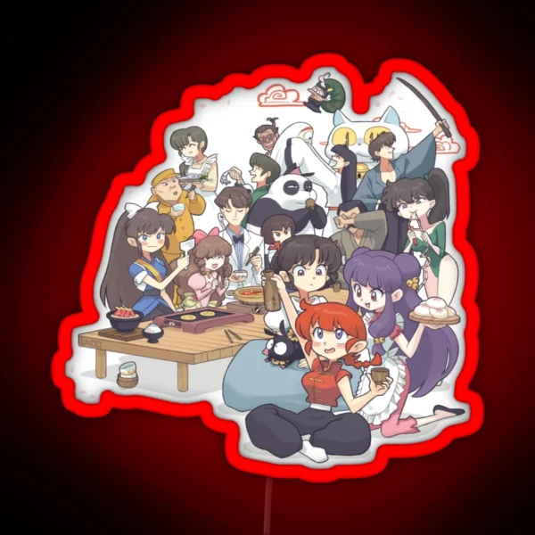 Ranma And Friends Ranma 1 2 Anime RGB Neon Sign