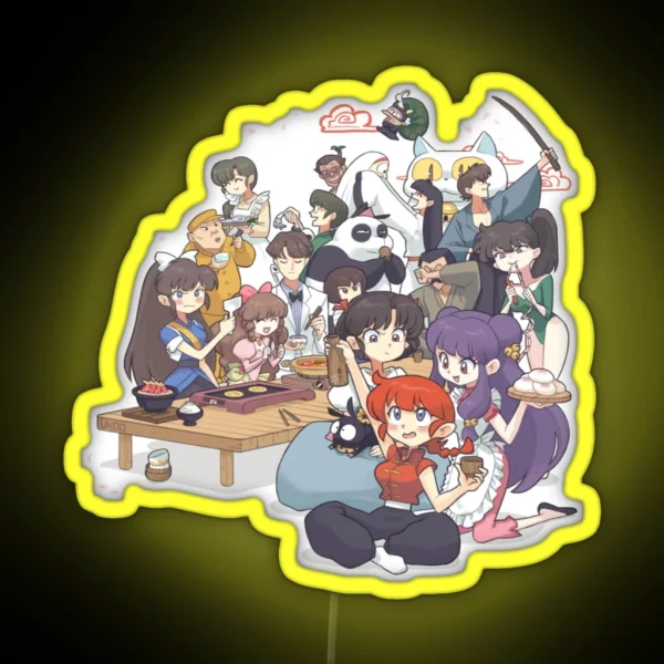 Ranma And Friends Ranma 1 2 Anime RGB Neon Sign