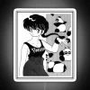 Ranma and Genma Saotome from Ranma 1/2 Special Edition, vibrant RGB neon sign design - anime characters art.
